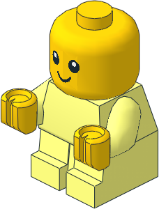 Minifig Baby with Head with Eyes and Smile Pattern