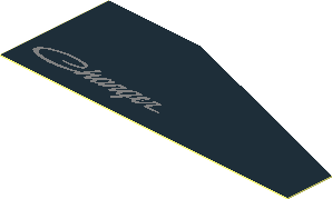 Sticker  1.1 x  2.9 with "Charger" Logo Left