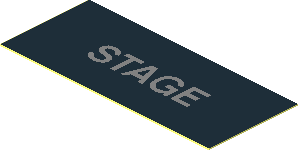 Sticker  0.8 x  1.8 with Silver "STAGE"