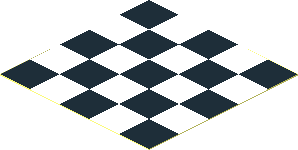 Sticker  1.8 x  1.8 with Black/White Checkered Flag