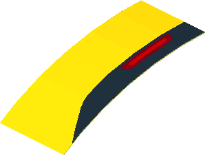 Sticker  0.9 x  2.0 with Bumper Reflector Left (Formed)