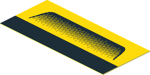 Sticker  0.9 x  1.9 with Rear Bumper Indent