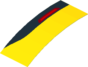 Sticker  0.9 x  2.0 with Bumper Reflector Right (Formed)