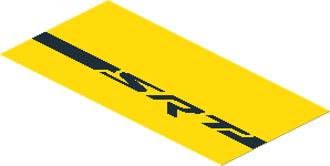 Sticker  1.9 x  3.9 with Dodge "SRT" Logo Right