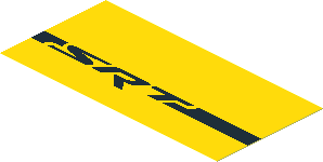 Sticker  1.9 x  3.9 with Dodge "SRT" Logo Left