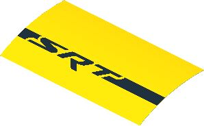 Sticker  1.9 x  3.9 with Dodge "SRT" Logo Left (Formed)