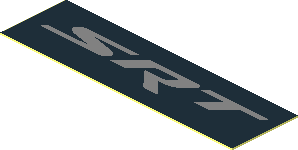 Sticker  0.5 x  1.8 with Silver Dodge "SRT" Logo