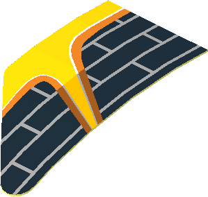 Sticker  0.9 x  1.7 with Front Spoiler Left (Formed)