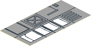 Sticker  3.9 x  1.9 with Lunar Lander Hull Plates Pattern  1