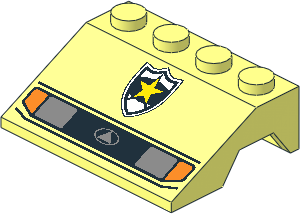 Car Mudguard  3 x  4 with Police Yellow Star Badge, Headlights and Indicators Pattern