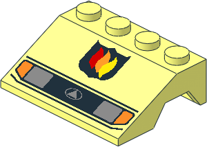 Car Mudguard  3 x  4 with Fire Logo, Headlights and Indicators Pattern