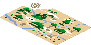 Sticker  1.7 x  2.7 with 100 Acre Wood Map