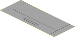 Sticker  2.1 x  5.6 with Dark Bluish Grey Lines and Open Rectangle on Light Bluish Grey Background