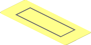 Sticker  0.9 x  2.3 with Dark Bluish Grey Open Rectangle