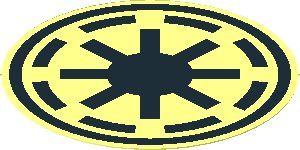 Sticker  2.7 x  2.7 Round with SW Galactic Republic Logo