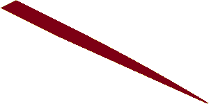 Sticker  1.1 x 14.1 Triangular Right Dark Red