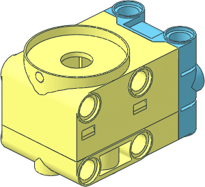 Electric Powered Up Small Angular Motor Body Assembly with Medium Azure Back