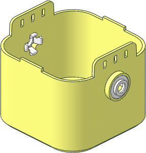 Container Lid 8 x 8 x 4.667 with Latches and White Turntable Sockets Pattern