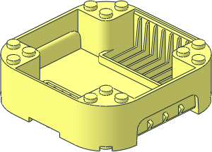 Container  8 x  8 x  2 with Rounded Corners and Slots for 16 Tiles
