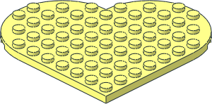 Plate  9 x  9 with Heart Shape