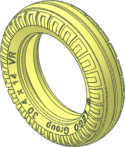 Tyre 14/ 36 x 20 VR (Deformed to 10/ 67 x 24)