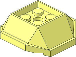 Shell  4 x  4 x  1.333 with  2 x  2 Recess