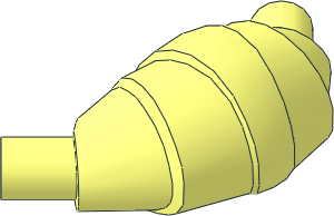 Minifig Food Croissant with Flat Ends