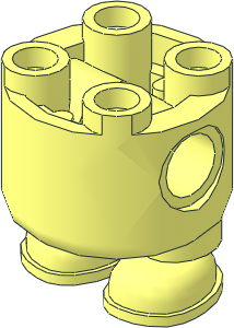 ~Figure Lower Body  2 x  2 x  1.667 with Four Hollow Studs and Two Pegholes