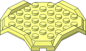 Plate  6 x  6 Octagon with Rim