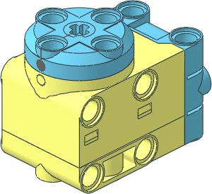 Electric Powered Up Small Angular Motor with Medium Azure Back