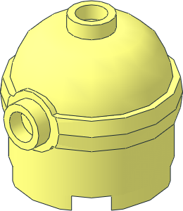 Minifig Head Minion  2 x  2 x  1.667 with Mono-Goggles