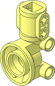 Technic Steering Wheel Bearing with  4 Pegholes and Shock Absorber Socket
