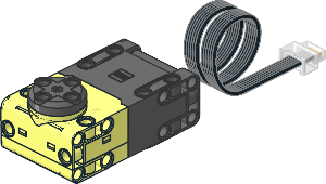 Electric Powered Up Large Angular Motor with Dark Bluish Grey Back with Coiled Cable