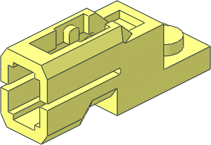 Plate  1 x  2 with Mini Shooting Blaster Type 2