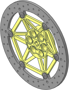 Technic Brake Disc  9 x  9 with Light Bluish Grey Rim Pattern