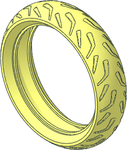 Tyre 37/ 38 x 107 Motorcycle with Racing Tread