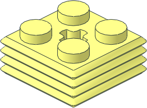 Brick  2 x  2 x  0.667 Ribbed Horizontally