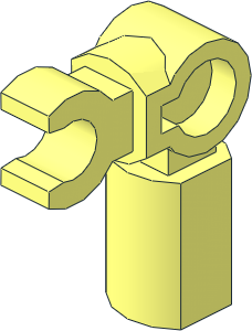 Bar Tube with Clip Angled 90 Degrees