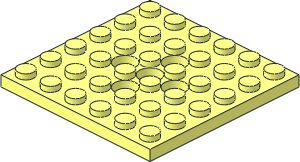 Plate  6 x  6 with Five Pin Holes