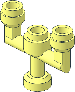 Minifig Candelabra with  3 Arms