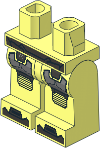 Minifig Hips and Legs with War Machine Armoured Suit Pattern