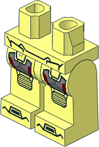 Minifig Hips and Legs with Iron Patriot Armoured Suit Pattern