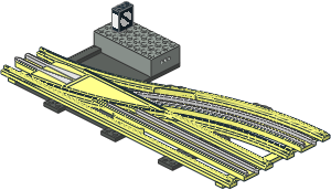 Train Track 12V Slotted Point Left Electric (Branching)
