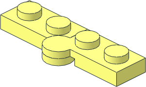 Hinge Plate  1 x  4 (Complete)