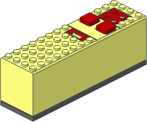 Electric 9V Battery Box  4 x 14 x  4 with Dark Bluish Grey Bottom