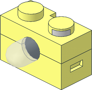 Electric Light & Sound Brick  1 x  2 with Single Side Light
