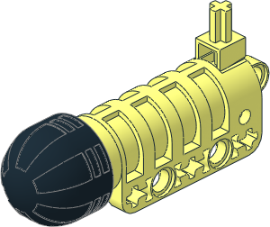 Technic Competition Cannon with Round Bottom (Loaded with Arrow)