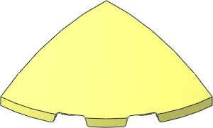 Brick 3 x 3 x 1 Quarter Circle with Curved Top