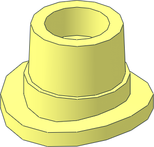 Minifig Top Hat with Pin Attachment and Anti-Stud