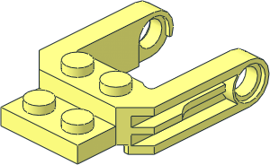 Plate  2 x  2 x  0.667 with Wheel Fork